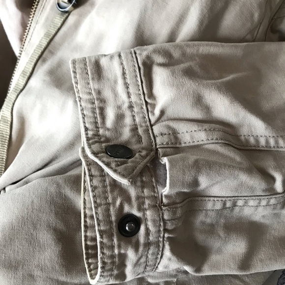 Sebago Women’s Zip Front Hooded Jacket Women’s Cotton Anorak Tan Coat Size Large - Picture 7 of 11